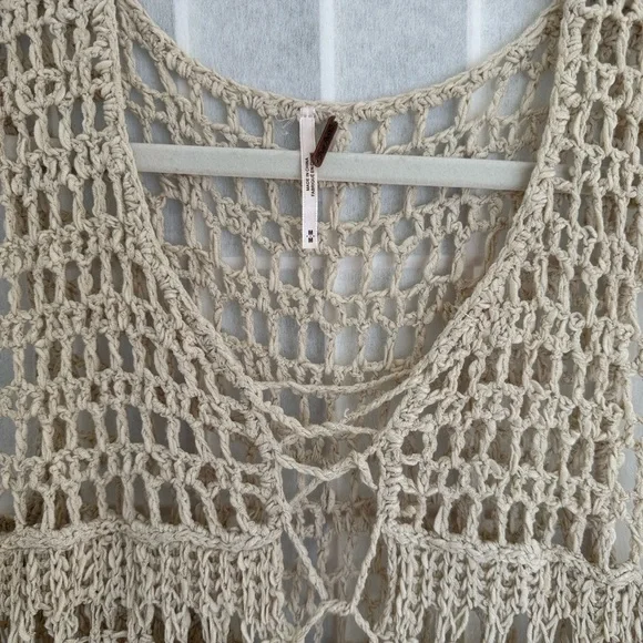 Free People Cream Knit Tank Top - Picture 7 of 7